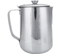 Pot à lait en inox avec couvercle 2000 ml - Pot à café pour latte - Pot à mousse de lait - Thé - Convient pour la gastronomie