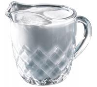 Kadax Pichet à lait en verre avec anse transparent 200 ml (losanges)