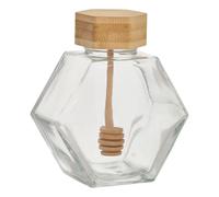 Pot à Miel en Verre Hex 40cm Transparent