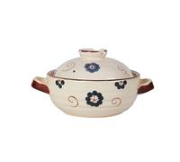 Pot À Mijoter en Céramique avec Couvercle, Cocotte Haute Cuisson, Marmite en Argile, Pot À Soupe, Faitout De Cuisine, Chaleur Stable pour des Recettes Savoureuses