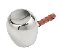 Pot à mousser en acier inoxydable 420 ml pour lait et thé (300 ml) | Taille de 420 ml, bec verseur anti-gouttes, mécanisme de verrouillage d'inclinaison, poignée résistante à la chaleur