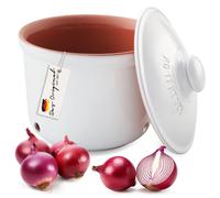 Pot à oignon, récipient de conservation MAXI en argile naturelle, diamètre 20,0 cm, blanc
