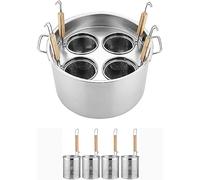 Pot À Pâtes En Acier Inoxydable 3/4/5 Trous, Ensemble Séparateur Et Passoire For Une Cuisson Efficace, Idéal For La Cuisine À Domicile Et Le Restaurant(A,4 Holes)