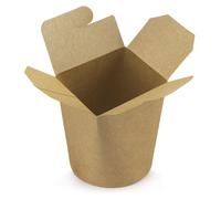 Pot à pâtes en carton 78 ermeture à croisillon Kraft brun - lot de 50