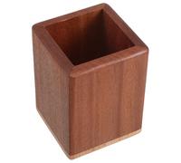 Pot à Pinceaux de Maquillage en Bois, Organisateur Minimaliste | Rangement de Bureau pour Brosses, Accès Facile, Usage Chambre ou Comptoir, Marron, Style Rustique