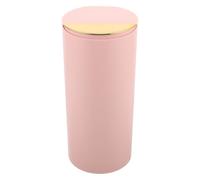 Pot à Pinceaux de Maquillage Rose en Plastique, avec Couvercle, Portable | Auto-lift, Press To Open, Dustproof, pour Voyage et Plan de Toilette, pour Pinceaux et Crayons