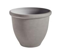 Pot à Plantes Moderne en Mélange de Pierre et Polyrésine 49 cm Rond Jardinière G