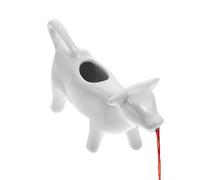 Pot à sirop de vache en céramique en forme de vache - Verre à crème blanc résistant à la chaleur de 7,5 cm - Pichet à lait en porcelaine blanche avec poignée - Figurines portables - Pour le camping