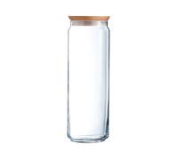 Pot à spaghetti 200 vec bouchon en bois Pure Jar - Luminarc - verre trempé extra résistant