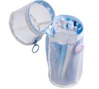 Pot à Stylos Debout en Portable À Fermeture Éclair Cylindrique Grande | Trousse À Papeterie Debout En Pour Courts Séjours Salle De Bain Dortoir