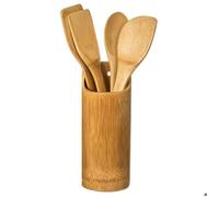 Pot à ustensiles avec 4 spatules bambou - 5 five simply smart