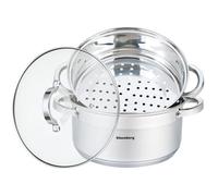 Pot à vapeur - KLAUSBERG KB-7144 - 3 éléments - 24 cm - Gris