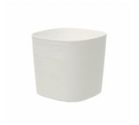 Pot avec réserve d'eau - GARDEN ID Respect - Blanc 25 x 25 cm - 100% déchets ménagers - 100% recyclable - Surface structurée