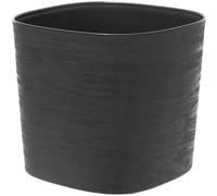 Pot Avec Réserve D'eau - Garden Id Respect - Noir-Anth 25 X 25 Cm - 100% Déchets Ménagers - 100% Recyclable - Surface Structurée.