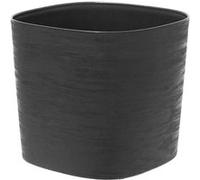 Garden Id Respect - Pot de jardin avec réserve d'eau 40 x 40 cm en matériaux recyclés, résistant aux intempéries, couleur noir anthracite, design moderne et drainage contrôlé