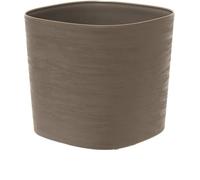 Garden ID Pot avec réserve d'eau RESPECT - Fabriqué à partir de déchets ménagers recyclés - 100% recyclable - Taupe - 30 x 30 cm - Design structuré et élégant