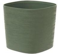 Pot avec réserve d'eau - GARDEN ID Respect - Vert-de-gris 20 x 20 cm - 100% déchets ménagers - 100% recyclable - Surface structurée.