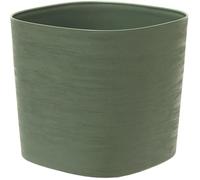 Garden ID Respect - Pot avec réserve d'eau Vert de gris 25 x 25 cm - Surface structurée - 100% déchets ménagers recyclable