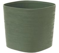 Pot Avec Réserve D'eau - Garden Id Respect - Vert De Gris 25 X 25 Cm - 100% Déchets Ménagers - 100% Recyclable - Surface Structurée.