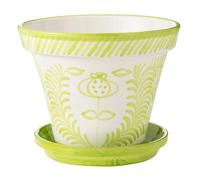 Pot Avec Soucoupe en Céramique Granada 35cm Vert