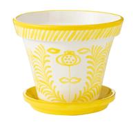 Pot Avec Soucoupe en Céramique Granada 50cm Jaune
