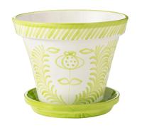Pot Avec Soucoupe en Céramique Granada 50cm Vert