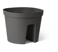 Pot balustrade - GARDEN ID Smile - Anth. 30 cm - S'adapte à toutes les balustrades - Réserve d'eau - recy t 100% recyclable