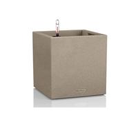 Lechuza Pot de fleurs Stone Canto Réserve d'eau intégrée Beige sable 30x30x30 cm