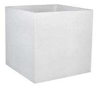 EDA Pot de fleurs carré Graphit 49,5 x 49,5 x 49,5 cm 57 L Blanc cérusé Intérieur/Extérieur