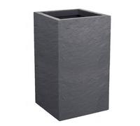 Pot Carré Haut Volcania'up - 36 L - Gris Galet Eda Plastiques
