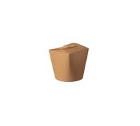 Pot Carton SMART 480/780/960ml - Couleur Marron ou Blanc - Contenants Jetables pour Pâtes, Plats à Emporter - Packs de 50, 100, 500 pièces - Fermeture Intégrée Hermétique (MARRON, 480 ml - Lot de 50)