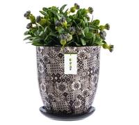 Pot Céramique - Botle - Rond Ø18.5 Cm H 20.5 Cm - Mosaïque Marron - Écologique - Durable Multicolore