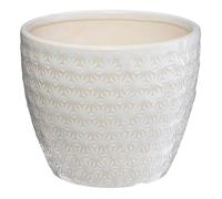 Pot céramique D14cm - Atmosphera createur d'interieur - Blanc