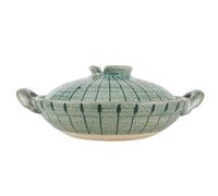 Pot chaud japonais en argile, cocotte ronde isolée en céramique,