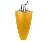 Pot Conique 3 En 1pot De Fleurs- Mange Debout-Seau A Champagne Dessus Inox