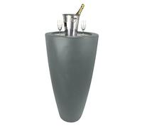 Pot Conique 3 En 1pot De Fleurs- Mange Debout-Seau A Champagne Dessus Inox