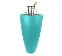 Pot Conique 3 En 1pot De Fleurs- Mange Debout-Seau A Champagne Dessus Inox