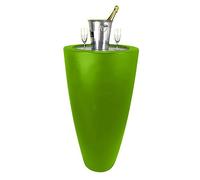 Pot Conique 3 En 1pot De Fleurs- Mange Debout-Seau A Champagne Dessus Inox