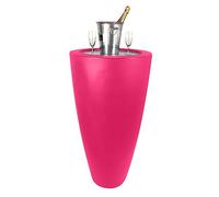 Pot Conique 3 En 1pot De Fleurs- Mange Debout-Seau A Champagne Dessus Inox