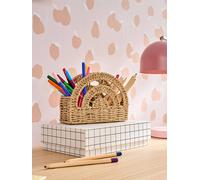 Pot crayons corde de papier arc-en-ciel beige TU
