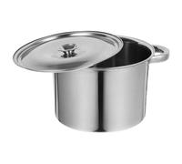 Pot Cuisine Couvert en Acier Inoxydable Argenté 5, 5 L