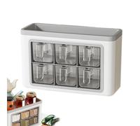 Pot D'assaisonnement De Cuisine - Boîte À Poivre De Cuisine, Rangement De Cuisine Portable, Organisateur | Récipients D'assaisonnement Muraux Adhésifs, Étui De Rangement Domestique Pour Sucre, Sel, Pa