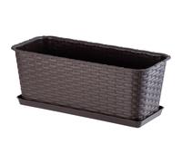 Pot de balcon KADAX avec support, jardinière, 40 cm, marron