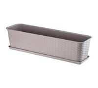 Pot de balcon KADAX avec support, jardinière, 60 cm, caramel
