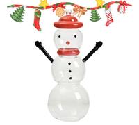 Pot de bonhomme de neige pour bonbons | Récipient en verre avec couvercle de bonhomme de neige pour bonbons | Carafe organisateur de friandises pour salles de séjour, expositions, tables, mariages