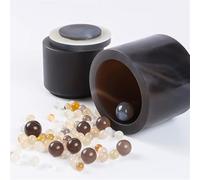 Pot de broyage en agate naturelle, ensemble de mortier et de pilon en agate, ensemble de réservoir de broyeur à boulets planétaire, avec perles, bague d'étanchéité, dureté 7,2~7,5(500ml)