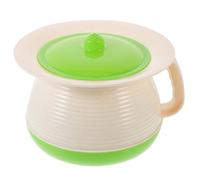 Pot de Chambre avec Couvercle Plastique Vert PP, Portable | Éclaboussures, Base Antidérapante, Bords Lisses, Usage Voyage et Apprentissage Propreté