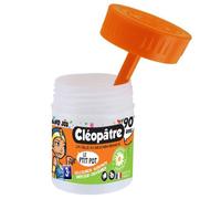 Pot de colle blanche cleopatre en pate de 35gr a l'odeur d'amande avec spatule