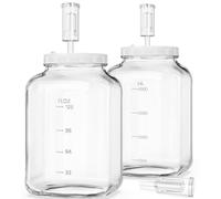 Pot de fermentation verre - Bocal de fermentation - 5700 ml - Couvercle à vis et valve à air - Lot de 2
