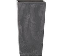 Prosperplast Jardinière haute en plastique Urbi Square Effet 11,4 L avec réservoir Anthracite
